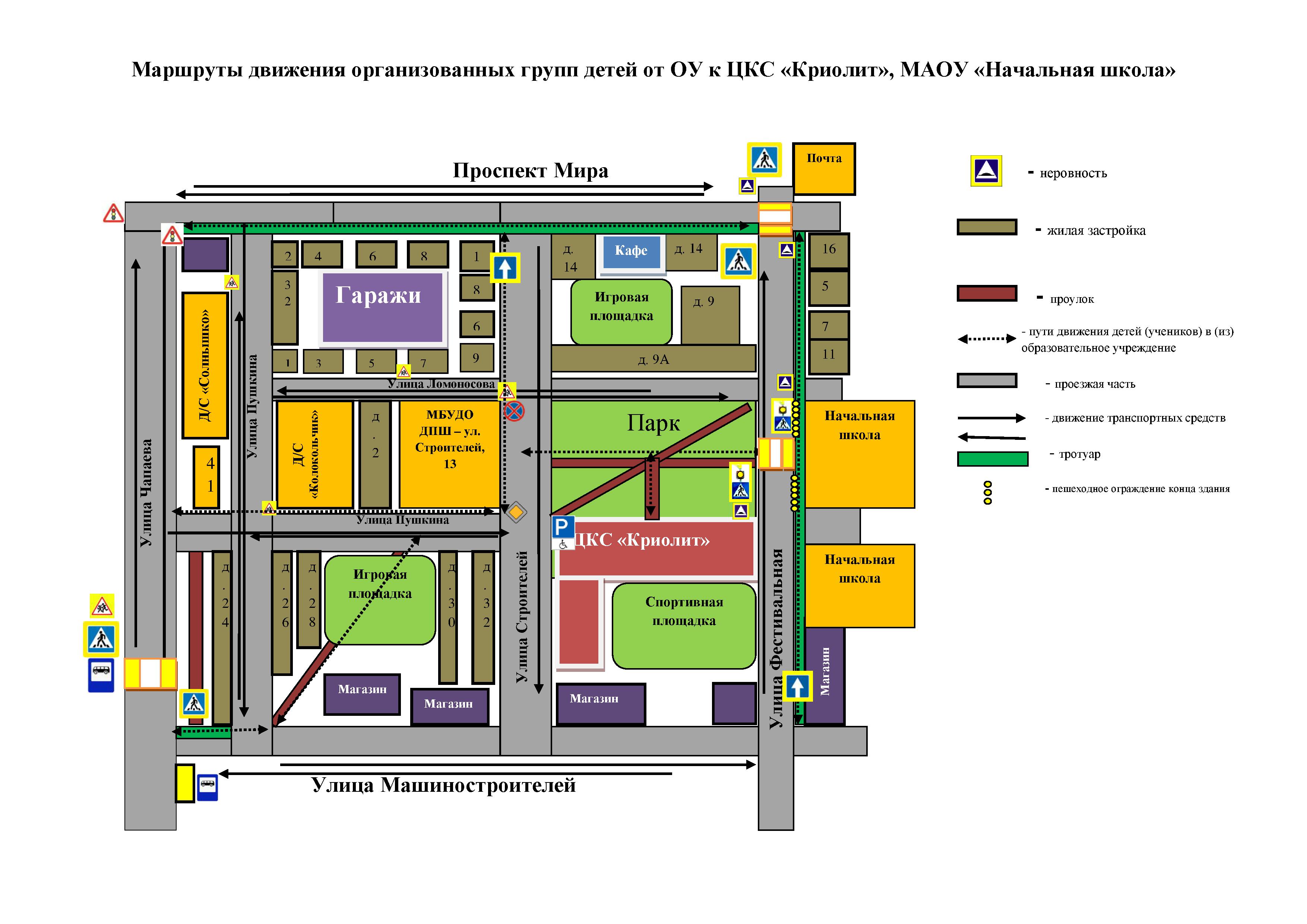 Marshruty dvizheniya organizovannyh grupp detej