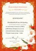 Благодарственное письмо