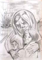 Дни блокады (графика, карандаш) Дни блокады (графика, карандаш)
