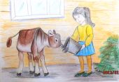 Рисунок "Мой маленький друг", Рысаева Лиана