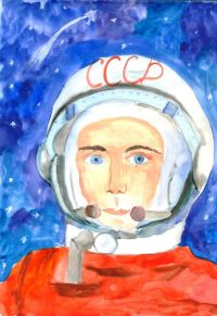 II место - Юрий Гагарин. Липовская Ксения, 12 лет, рук. Дмитриева О.В., СОШ № 2 II место - Юрий Гагарин. Липовская Ксения, 12 лет, рук. Дмитриева О.В., СОШ № 2