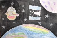 III место - Привет из космоса. Лутфулаева Сиддика, 7 лет, рук. Юмакаева А.Е., Чулпанская ООШ III место - Привет из космоса. Лутфулаева Сиддика, 7 лет, рук. Юмакаева А.Е., Чулпанская ООШ
