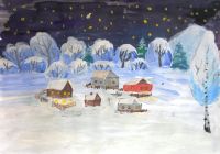 Моя деревня (гуашь). Степанова Яна, 8 лет, рук. Попова И.А., Саринская СОШ Моя деревня (гуашь). Степанова Яна, 8 лет, рук. Попова И.А., Саринская СОШ