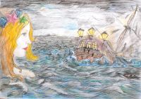 Русалочка (цв. карандаши). Назарова Олеся, 13 лет Русалочка (цв. карандаши). Назарова Олеся, 13 лет