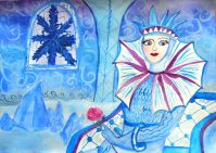 Снежная королева (акварель, гуашь). Сизяйкина Ксения, 11 лет Снежная королева (акварель, гуашь). Сизяйкина Ксения, 11 лет