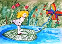 Дюймовочка (гуашь). Честайкина Кристина, 9 лет Дюймовочка (гуашь). Честайкина Кристина, 9 лет